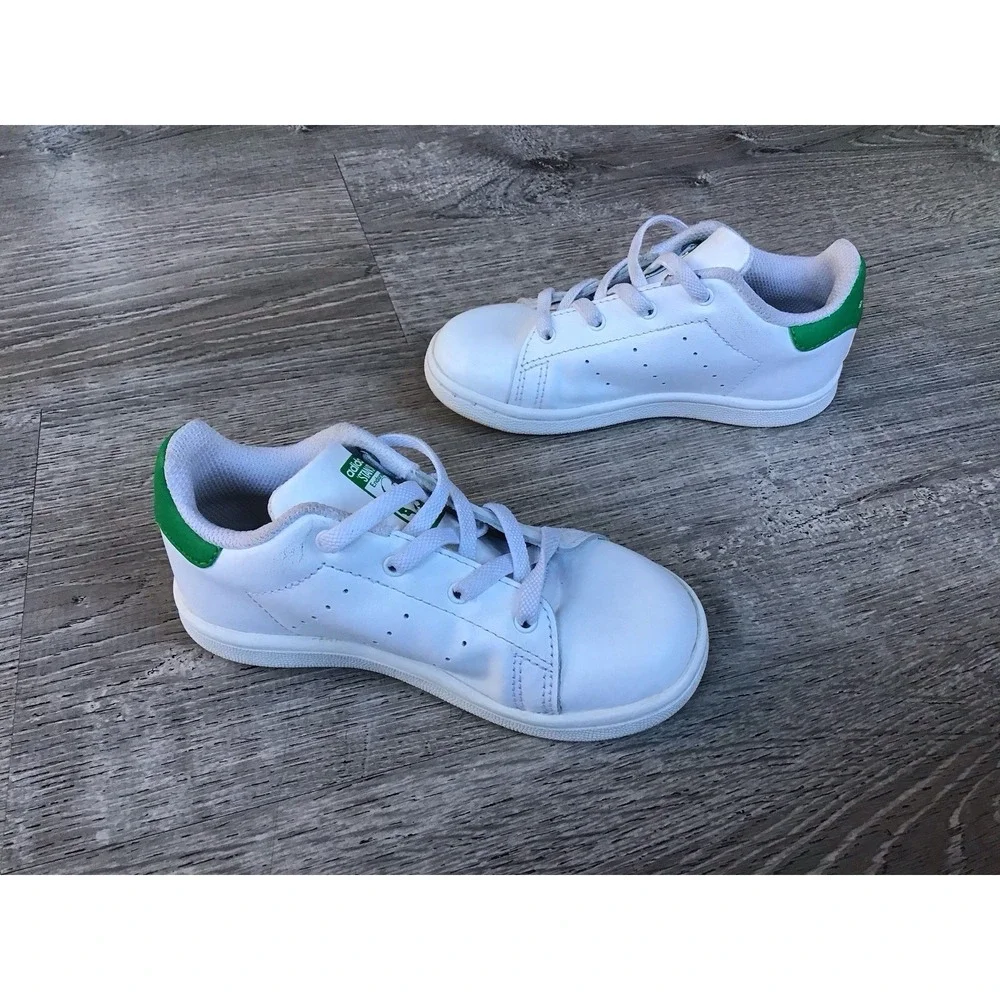 Adidas Stan Smith Toddler 9K White Lace Up Sneakers JP9723 Shoes